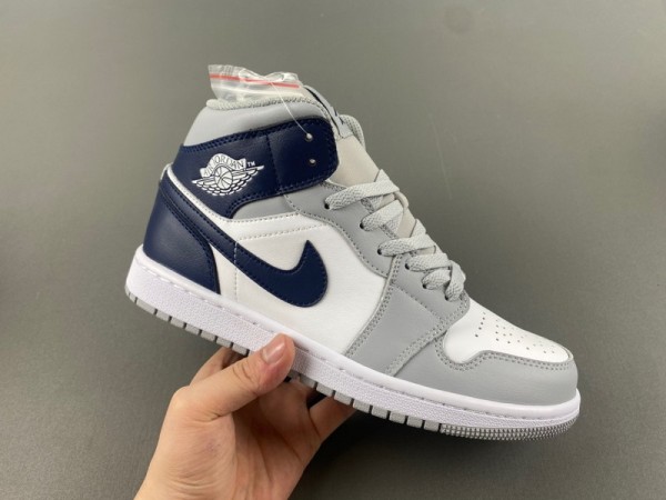 Jordan 1 Mid Wolf Grey Midnight Navy