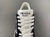 Prada Downtown Low Top Sneakers Leather White Black