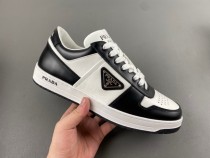 Prada Downtown Low Top Sneakers Leather White Black