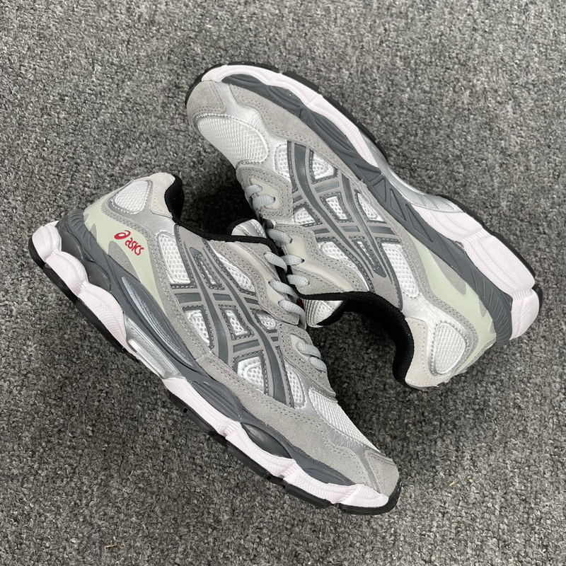 As*ic*s gel-nyc white steel grey