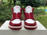 Jordan 1 Mid SE Red Cracked Leather