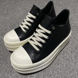 Rick Owens Mega Bumper Low Leather Black Milk
