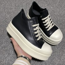 Rick Owens Mega Bumper Low Leather Black Milk