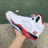 Jordan 5 Retro Fire Red Black Tongue 2025
