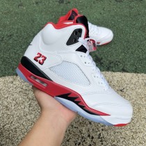 Jordan 5 Retro Fire Red Black Tongue 2025