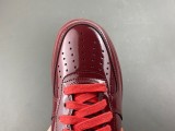 Nike Air Force 1 Low 'Patent Leather Dark Team Red'