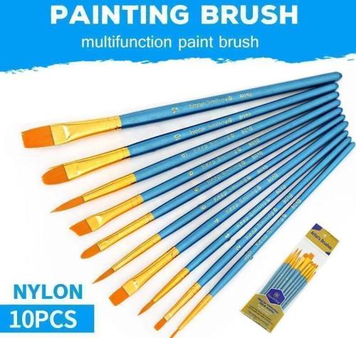 10x High Quality Paint Brushes Diy Paint By Numbers PB9001