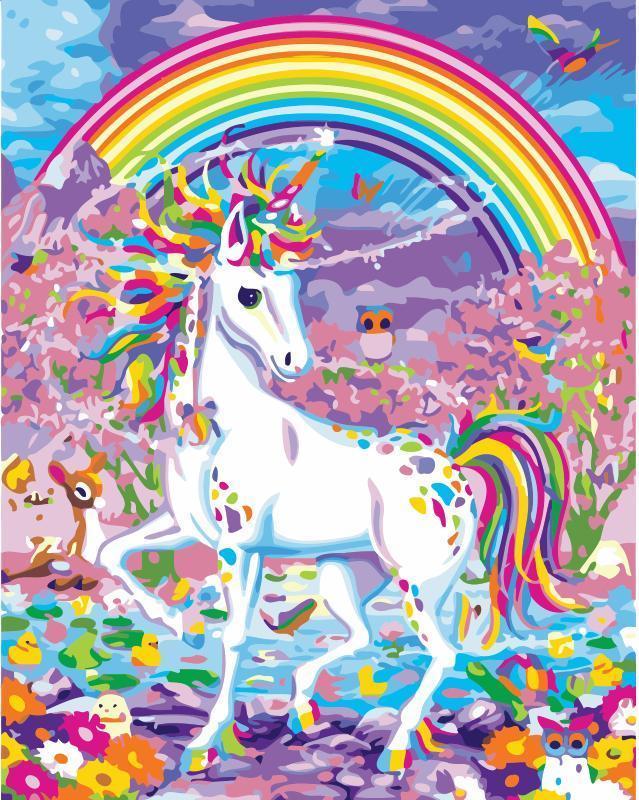 £ 9.99 2021 Rainbow Unicorn Diy Paint By Numbers Kits Uk WM167 www
