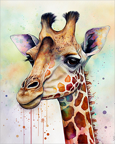 Giraffe Paint By Numbers Kits UK MJ2261