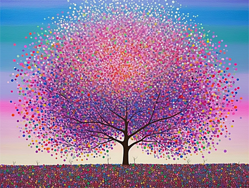Tree Diy Paint By Numbers Kits UK For Adult Kids MJ8729