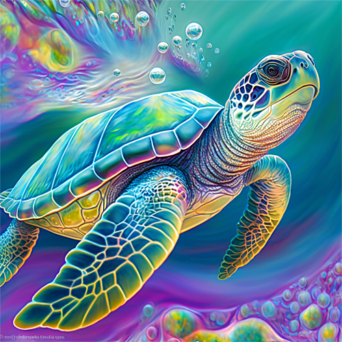 Turtle Paint By Numbers Kits UK MJ1975