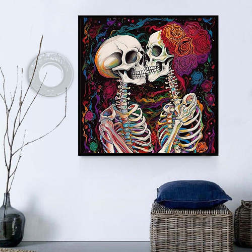 Skull Diy Paint By Numbers Kits UK For Adult Kids MJ2032