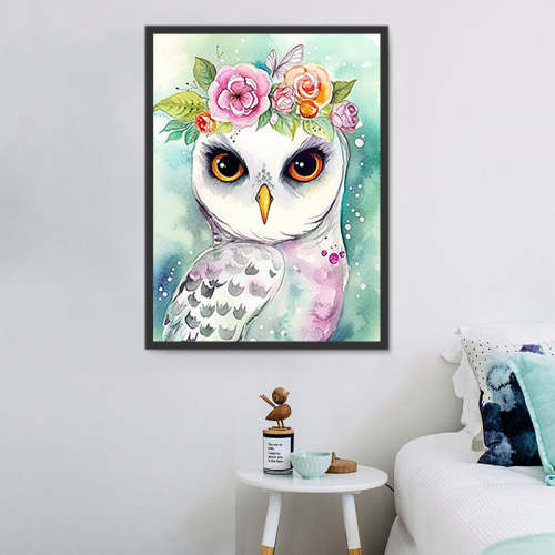 Owl Paint By Numbers Kits UK MJ9799