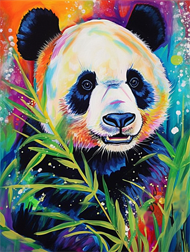 Panda Diy Paint By Numbers Kits UK For Adult Kids MJ8077