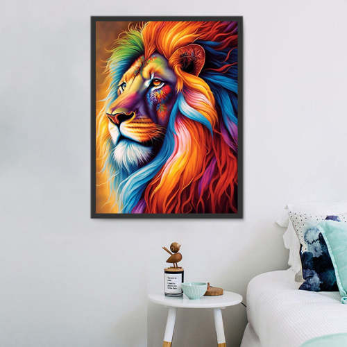 Lion Paint By Numbers Kits UK MJ9239
