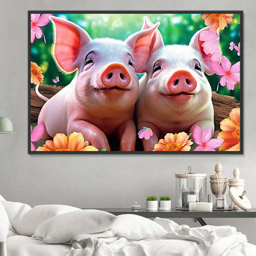 Pig Paint By Numbers Kits UK MJ8197