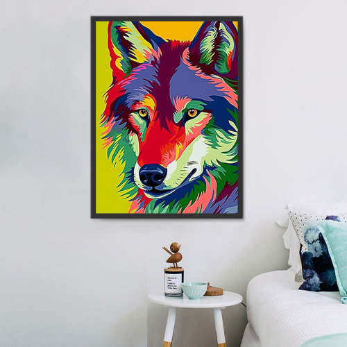 Wolf Diy Paint By Numbers Kits UK For Adult Kids MJ2828