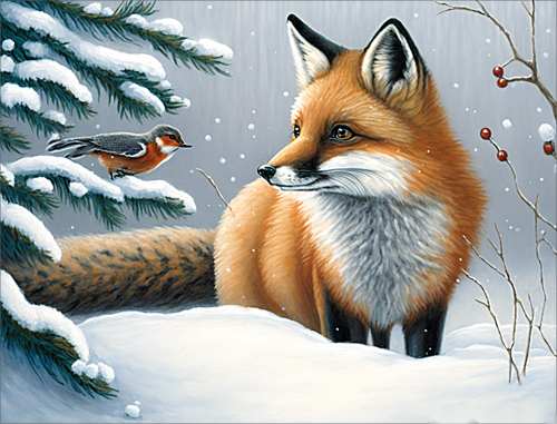 Fox Diy Paint By Numbers Kits UK For Adult Kids MJ1837