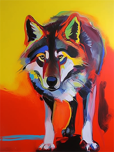 Wolf Diy Paint By Numbers Kits UK For Adult Kids MJ1462