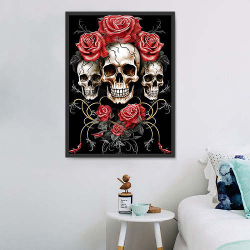 Skull Paint By Numbers Kits UK MJ2074