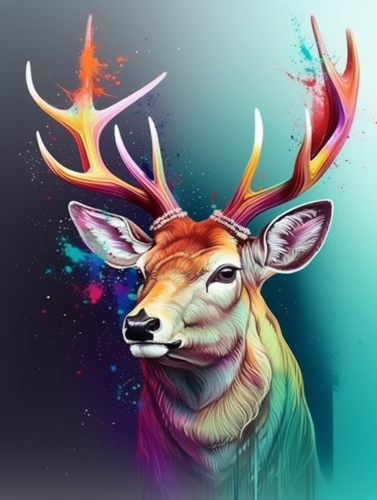 Deer Paint By Numbers Kits UK MJ9322