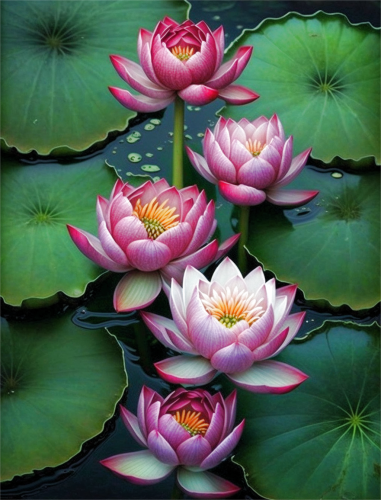 Lotus Paint By Numbers Kits UK MJ2637