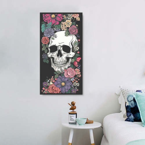 Skull Diy Paint By Numbers Kits UK For Adult Kids MJ2046