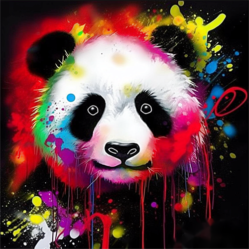 Panda Diy Paint By Numbers Kits UK For Adult Kids MJ8064