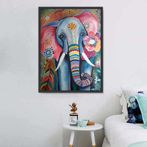 Elephant Paint By Numbers Kits UK MJ1371