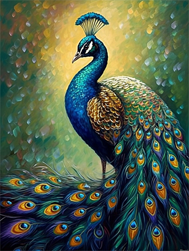 Peacock Paint By Numbers Kits UK MJ1616