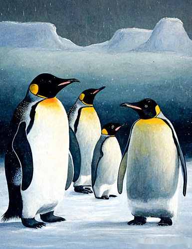 Penguin Paint By Numbers Kits UK MJ1890
