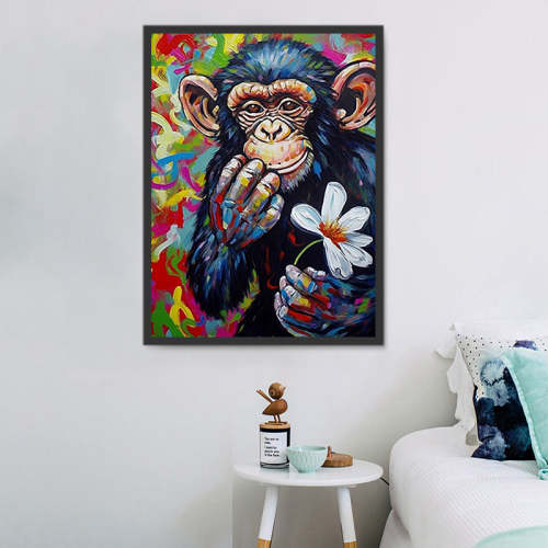Monkey Diy Paint By Numbers Kits UK For Adult Kids MJ9618