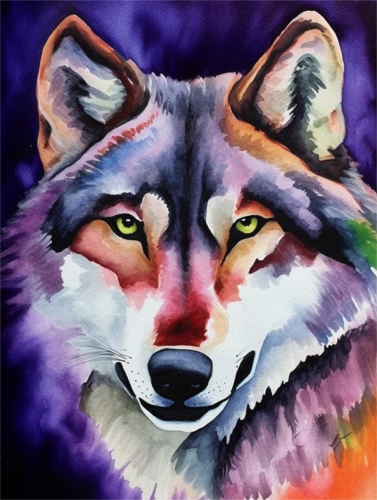 Wolf Diy Paint By Numbers Kits UK For Adult Kids MJ1460