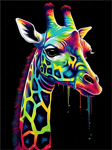 Giraffe Paint By Numbers Kits UK MJ2229