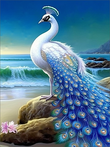 Peacock Paint By Numbers Kits UK MJ1624