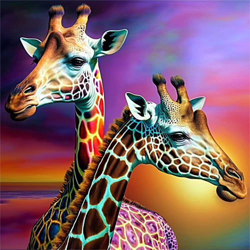Giraffe Paint By Numbers Kits UK MJ2215