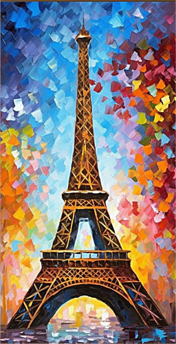 Eiffel Tower Diy Paint By Numbers Kits UK For Adult Kids MJ8352