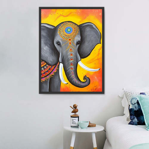Elephant Paint By Numbers Kits UK MJ1348