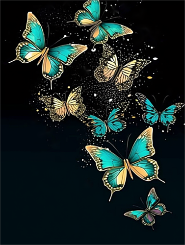 Butterfly Diy Paint By Numbers Kits UK For Adult Kids MJ1559