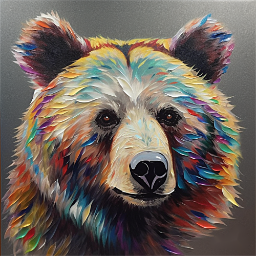 Bear Paint By Numbers Kits UK MJ2173