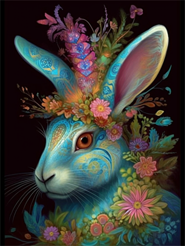 Rabbit Paint By Numbers Kits UK MJ9846