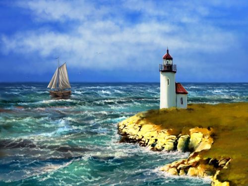 Lighthouse Paint By Numbers Kits UK SS1553454194