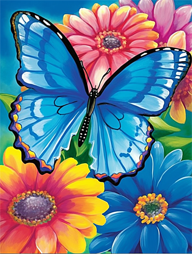 Butterfly Diy Paint By Numbers Kits UK For Adult Kids MJ1525