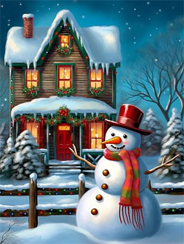 Christmas Paint By Numbers Kits UK MJ2414