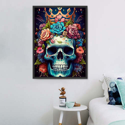 Skull Paint By Numbers Kits UK MJ2080