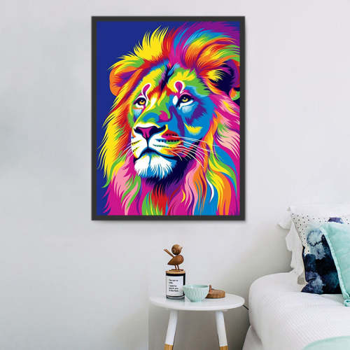 Lion Paint By Numbers Kits UK MJ9212