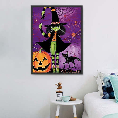 Halloween Diy Paint By Numbers Kits UK For Adult Kids MJ2445