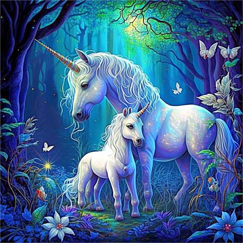 Unicorn Diy Paint By Numbers Kits UK For Adult Kids MJ1650