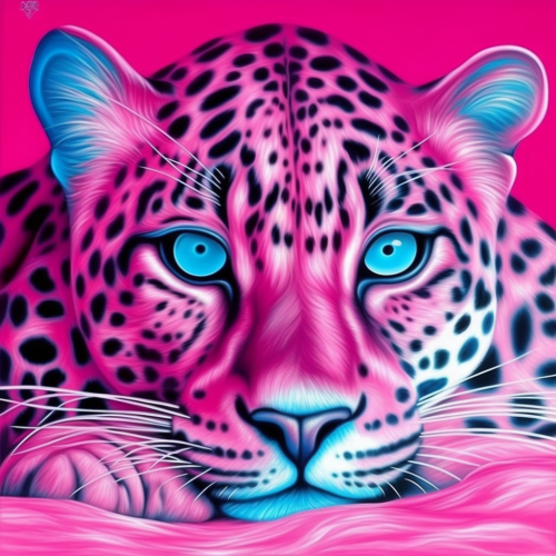 Leopard Diy Paint By Numbers Kits UK For Adult Kids MJ9422