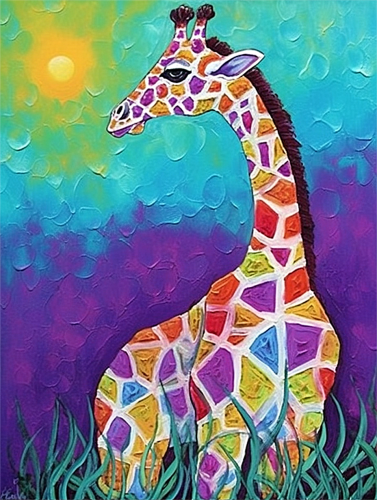 Giraffe Paint By Numbers Kits UK MJ2243